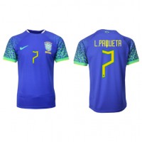 Camisa de time de futebol Brasil Lucas Paqueta #7 Replicas 2º Equipamento Mundo 2022 Manga Curta